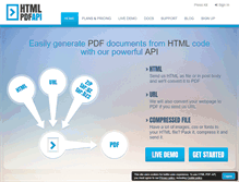 Tablet Screenshot of htmlpdfapi.com